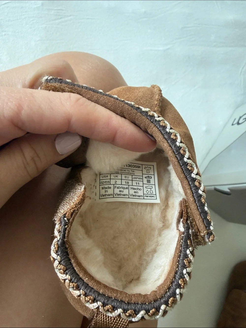 UGG Kids (Baby) Tasman Chestnut Slippers Size 02/03